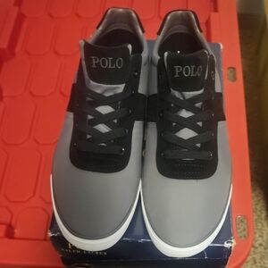 Polo by Ralph Lauren Men's Black and Gray Sneakers